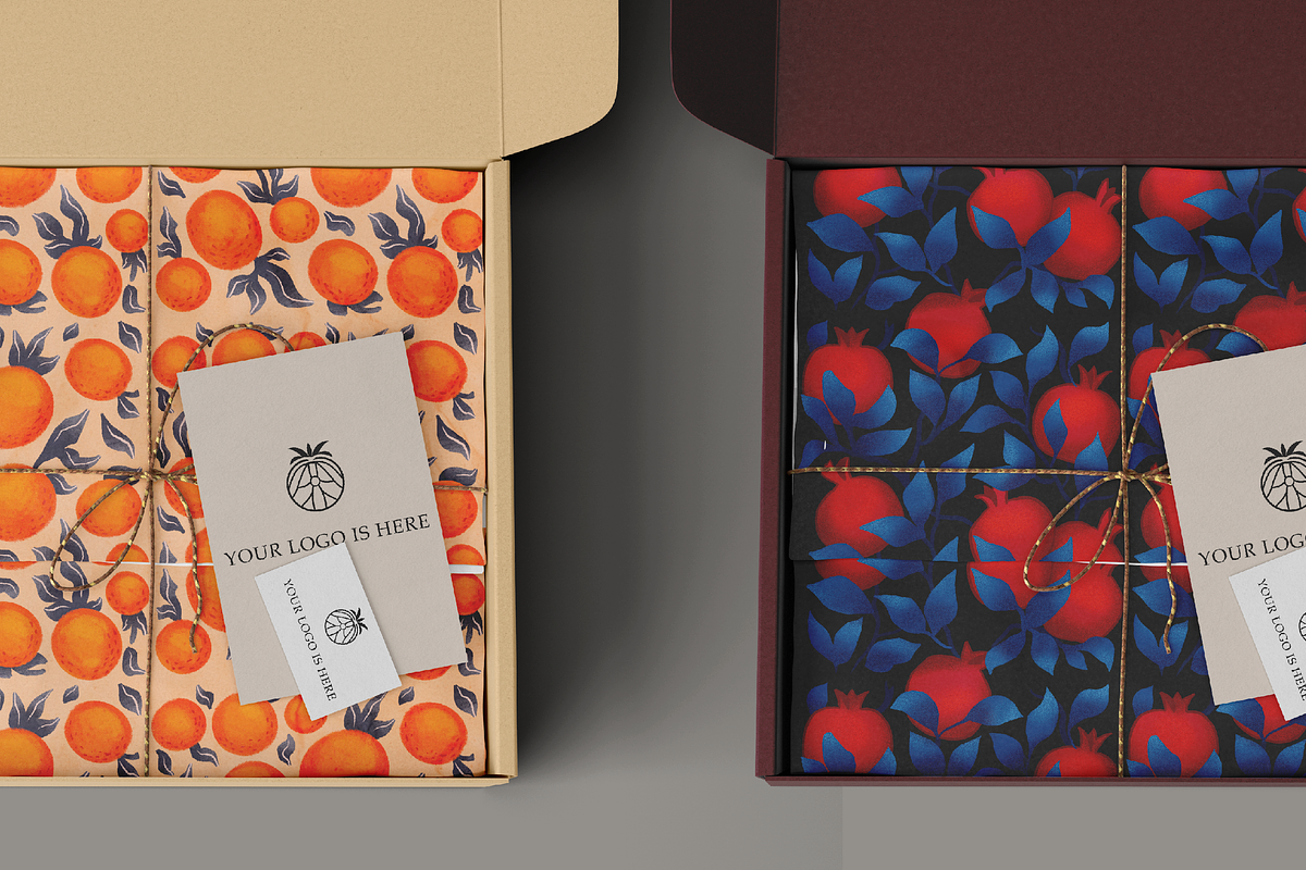 Fruits.Seamless 6 patterns, an Illustration by kaplaniha (Photo 5 of 6)