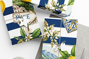 Italian Coastal Summer Pattern, a Pattern Graphic by elfy creative (Thumbnail 3 of 6)