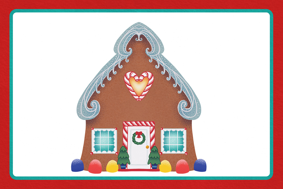 Printable Gingerbread House Builder, an Object Graphic by The Digital Prop Shop (Photo 2 of 7)
