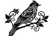 Birds on Branch Vector Collection, a Decorative Illustration by Designer_Momina (Thumbnail 3 of 21)