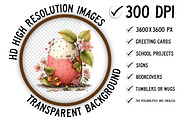 Whimsical Easter Eggs & Flower Png, an Illustration by Craft Nest (Thumbnail 2 of 11)