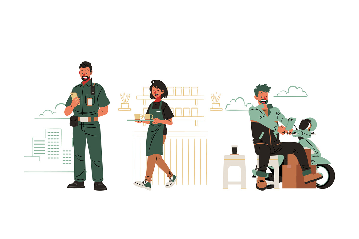 Employee Characters Illustration Set, a Person Illustration by SLAB! Design (Photo 3 of 3)