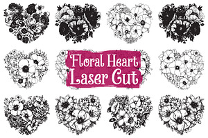 Wedding Floral Heart Clipart, an Illustration by hafijul