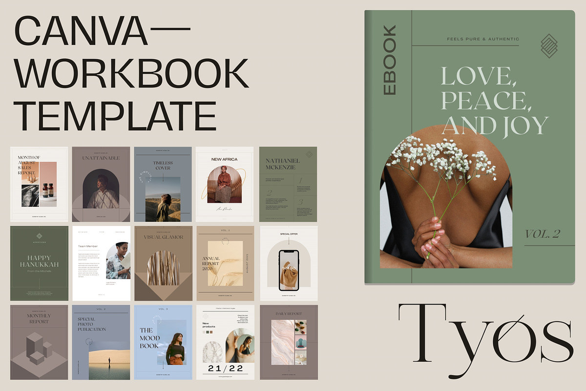 Tyos / Canva eBook Workbook Template, a Templates & Theme by Goashape Studio (Photo 1 of 10)