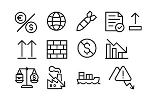 Set of web icons representing, a Finance Illustration by ZinetroN