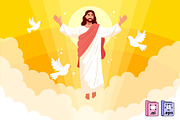 Ascension Day Religious Vector, a Person Illustration by MISS CHATZ (Thumbnail 2 of 3)