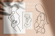 Pregnant woman line art, a Healthcare Illustration by velychko.ua (Thumbnail 7 of 11)