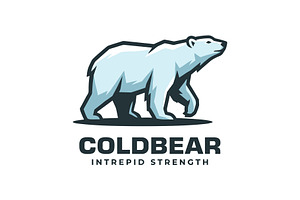 ColdBear Mascot Cartoon Logo