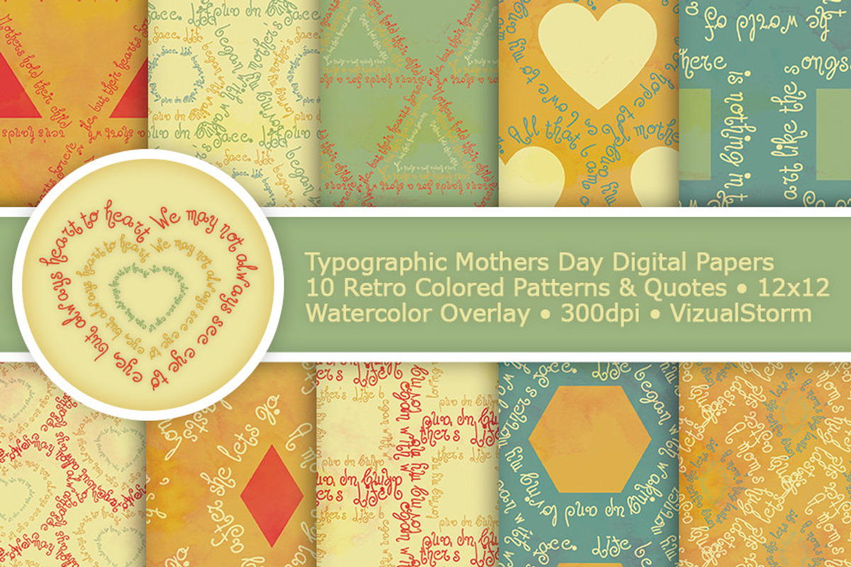 I Love My Mom Papers, a Pattern Graphic by VizualStorm