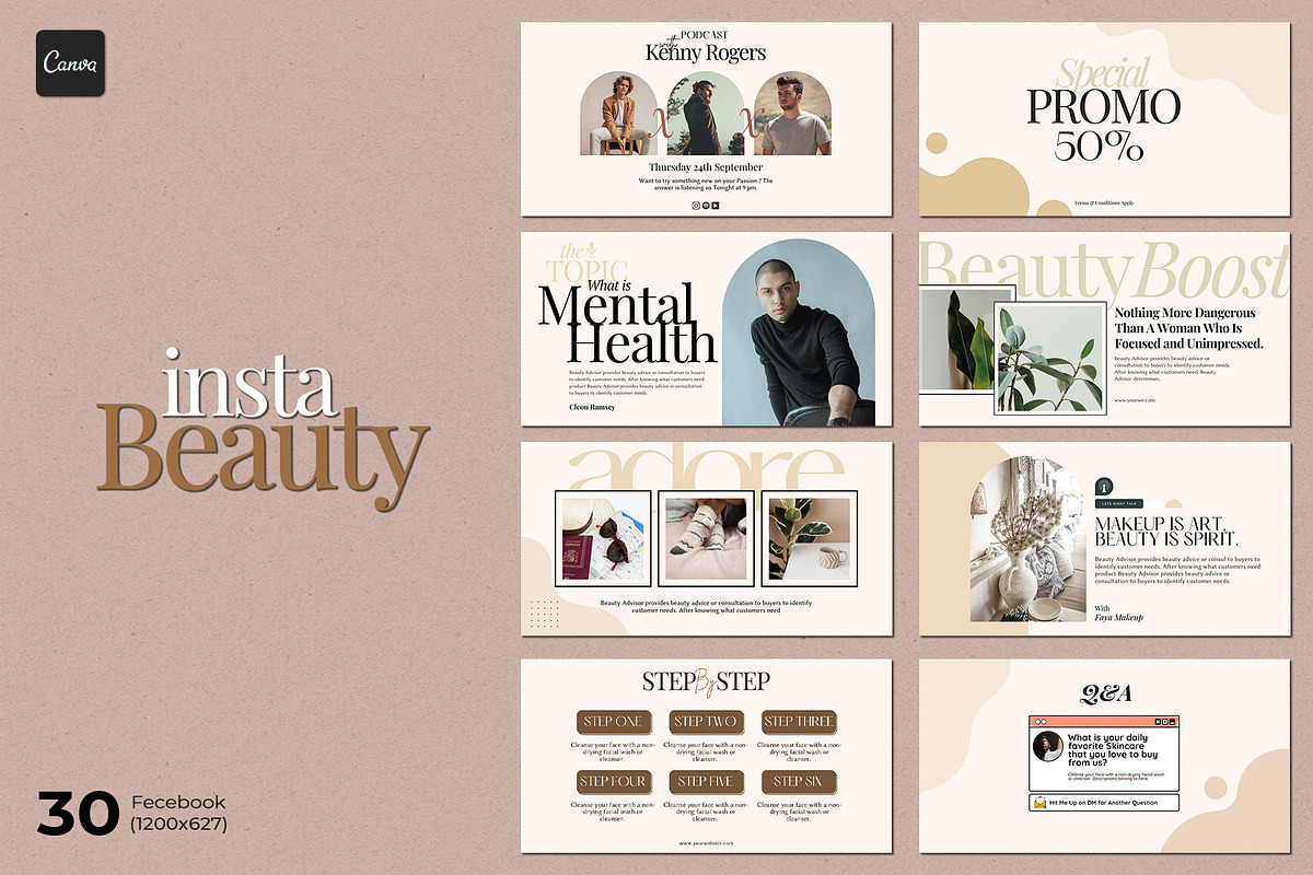 Insta Beauty Series Canva, a Social Media Template by Analogi Studio (Photo 17 of 28)