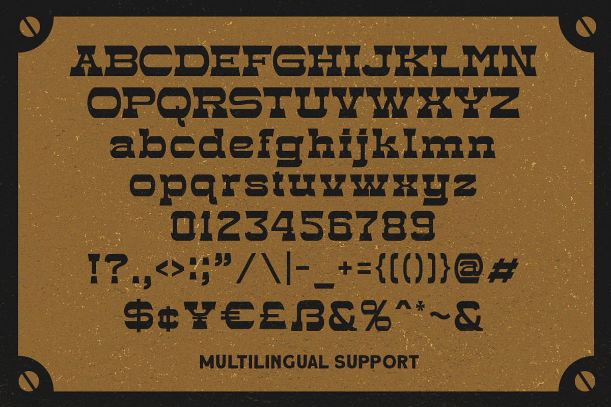 Pine Grit Western Display Font, a Slab Serif Font by Letterhend Studio (Photo 6 of 9)