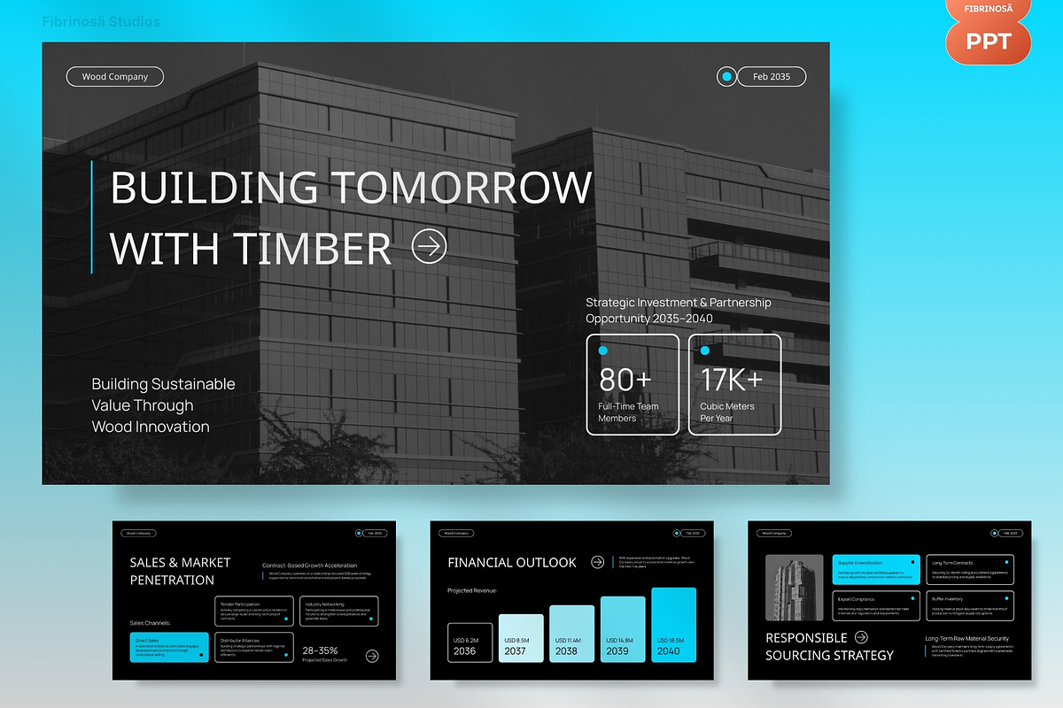 Business Plan Template, a Presentation Template by FIBRINOSÄ (Photo 2 of 7)