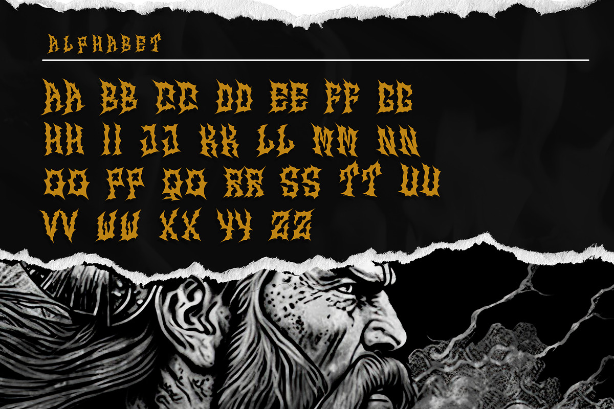 NORDIKS Metal Horror Blackletter, a Blackletter Font by dansdesign (Photo 2 of 7)