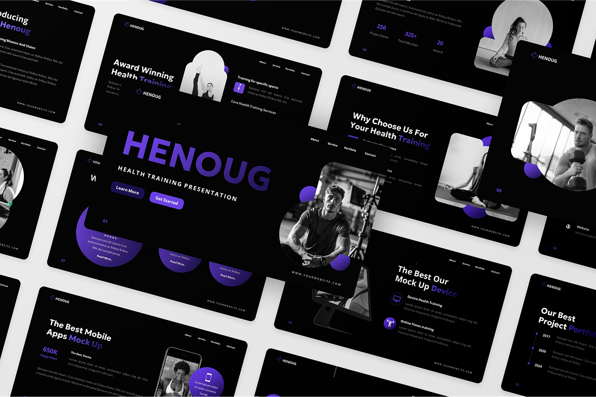 Henoug - Health Training Powerpoint, a Presentation Template by SquidPixey (Photo 6 of 6)
