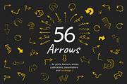 56 Hand Drawn Doodle Arrows, an Object Graphic by Kalash (Thumbnail 1 of 3)