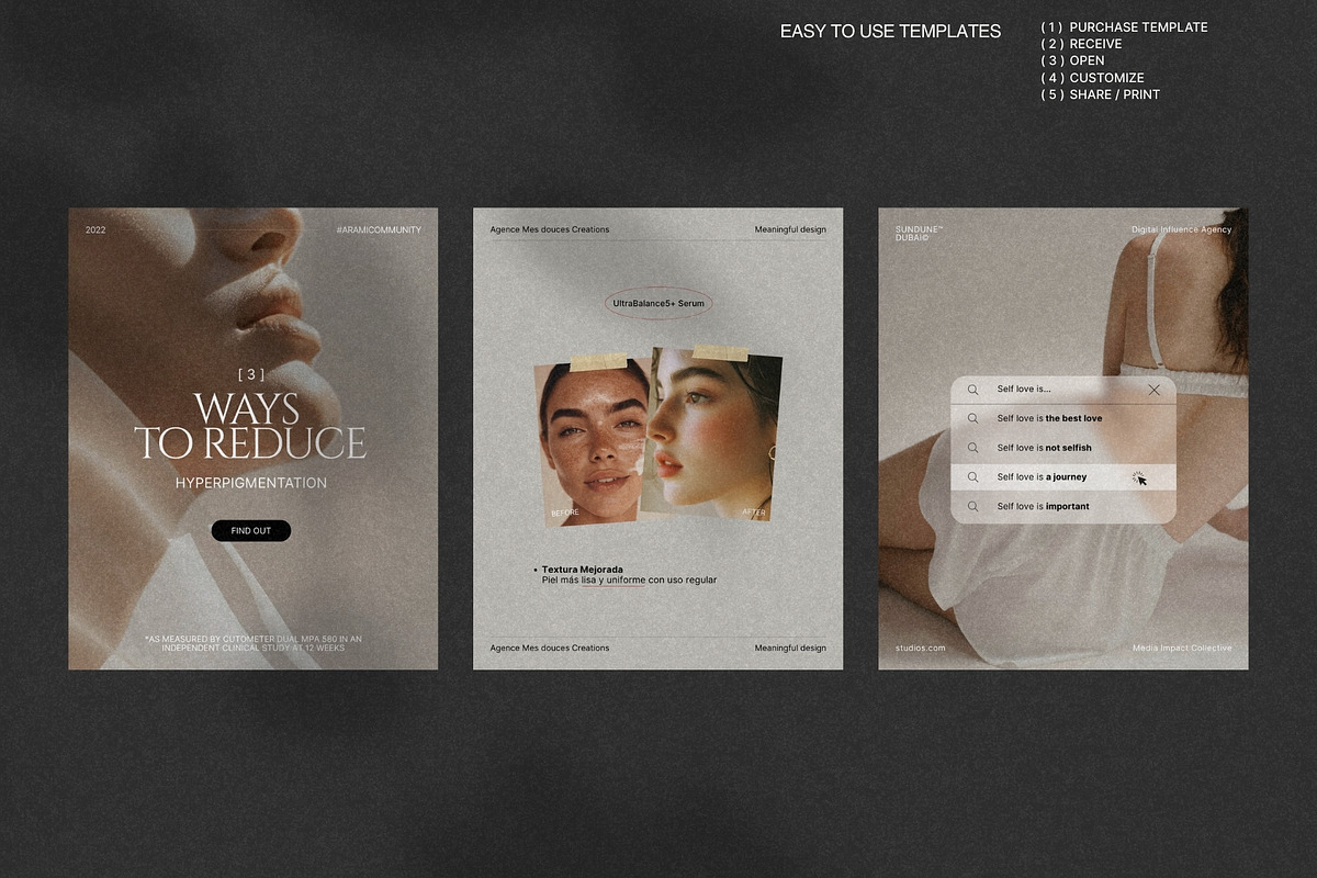 Minimal Skincare Post Templates preview 3
