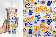 Hanukkah Clipart & Patterns Pack, a Background Graphic by Katrinelly (Thumbnail 11 of 14)