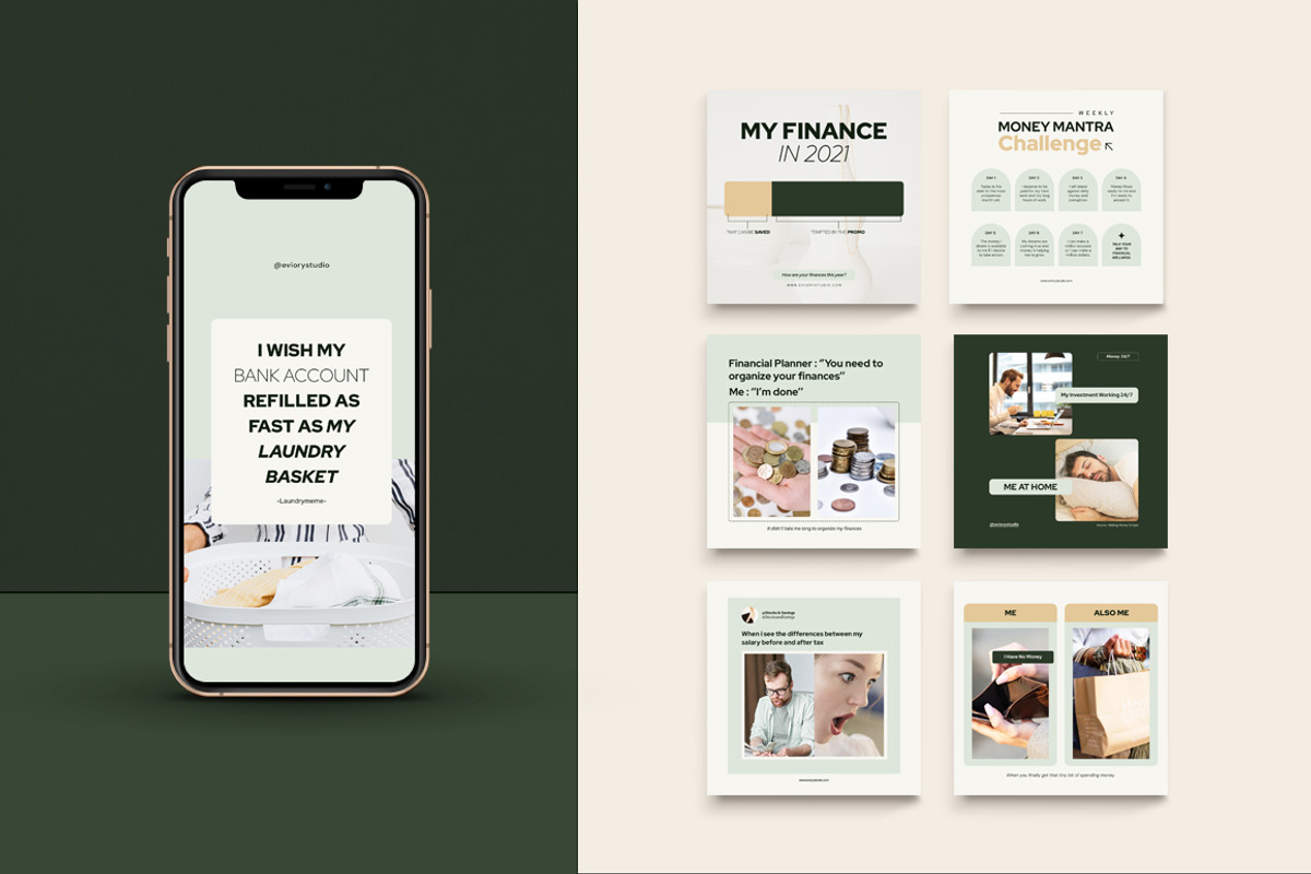 Financial Instagram Creator CANVA PS, a Social Media Template by Eviory (Photo 29 of 34)