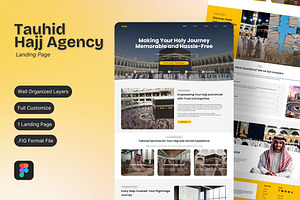 Tauhid - Hajj Agency Landing Page, a Landing Page Template by FIBRINOSÄ