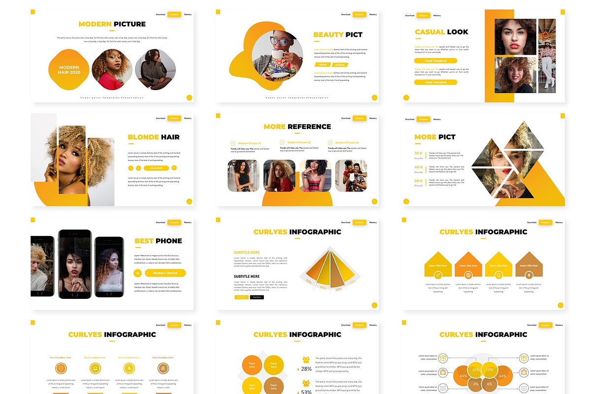 Curlyes - Powerpoint Template, a Presentation Template by AQR Studio
