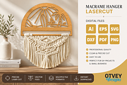 Beach Sunset Macrame Hanger Lasercut, an Object Graphic by OTVEY DESIGN (Thumbnail 12 of 13)