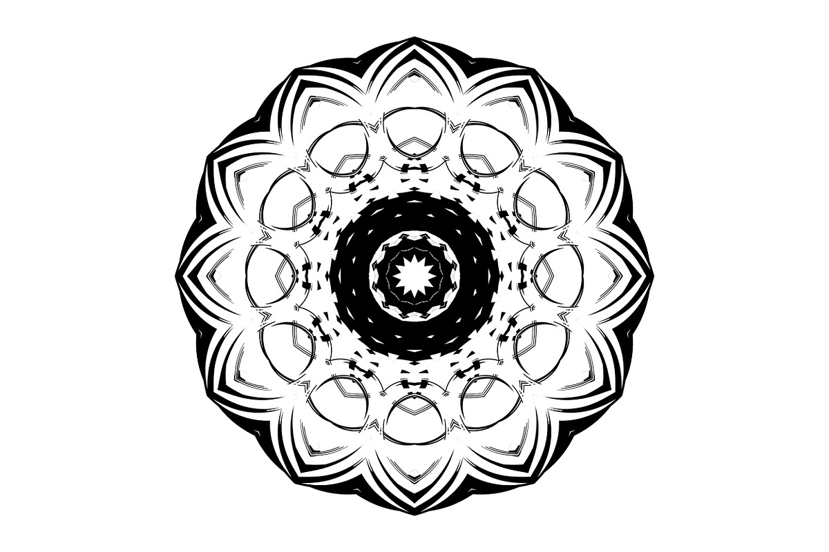 Modern Black and White Mandala Pack, a Decorative Illustration by NJ Himel (Photo 68 of 101)