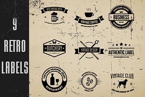 Retro Labels Set 4