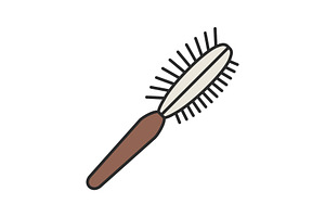 Pet Hair Brush Color Icon