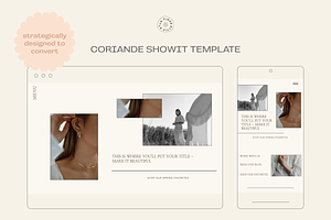 Coriande Showit Web Template