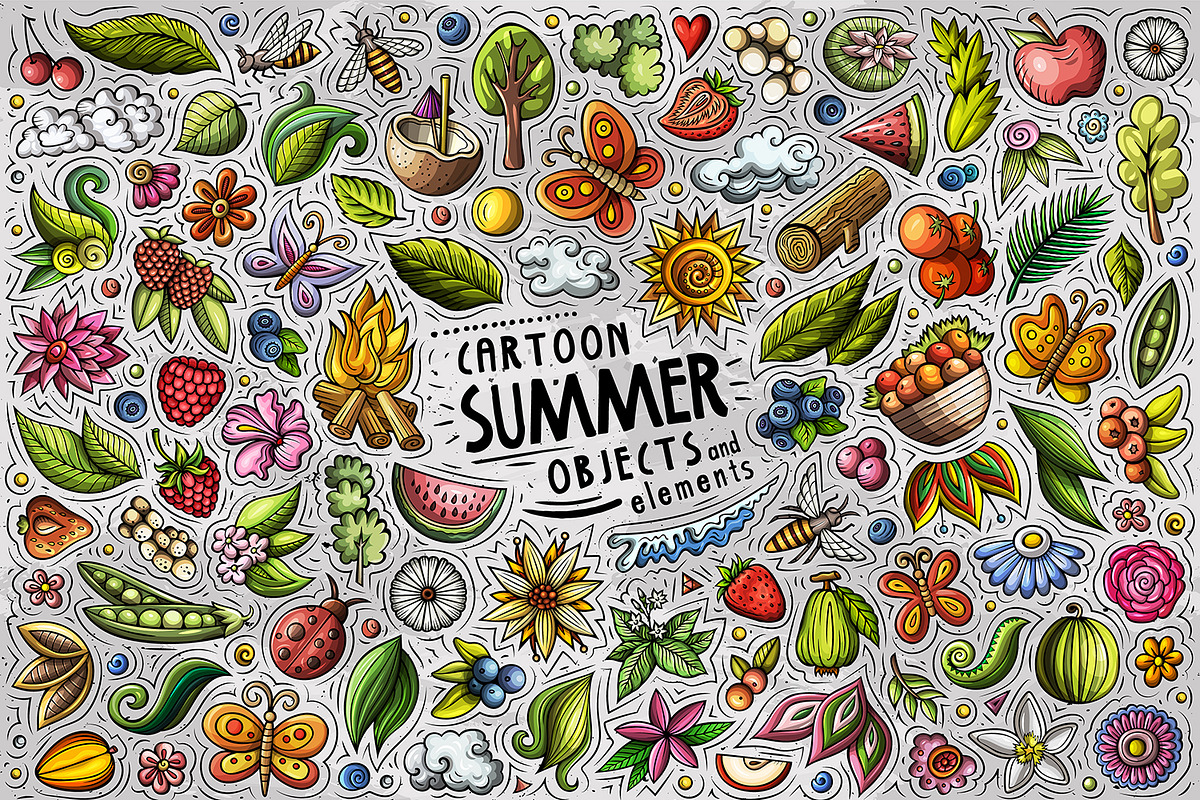 -80% Cartoon Doodle Clipart Bundle 1, a Decorative Illustration by BALABOLKA (Photo 5 of 18)
