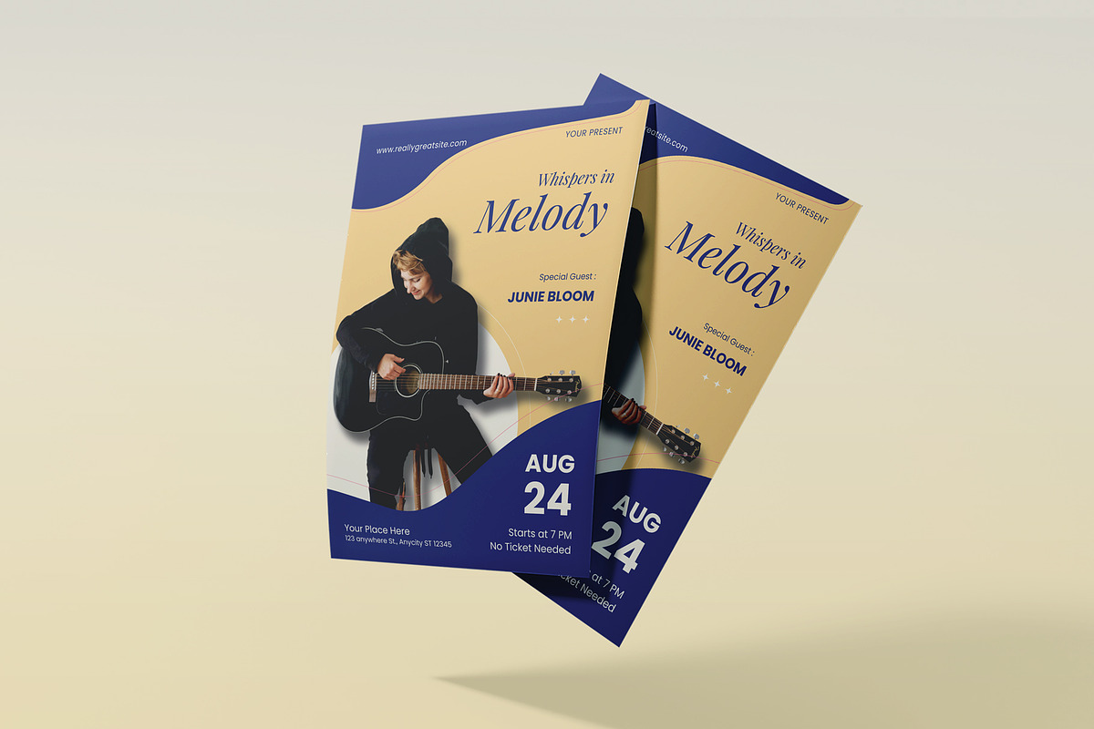 Modern Music Indie Show Flyer, a Flyer Template by Artnivora.Std