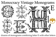 Vintage Monograms E, a Blackletter Font by Intellecta Design (Thumbnail 1 of 4)