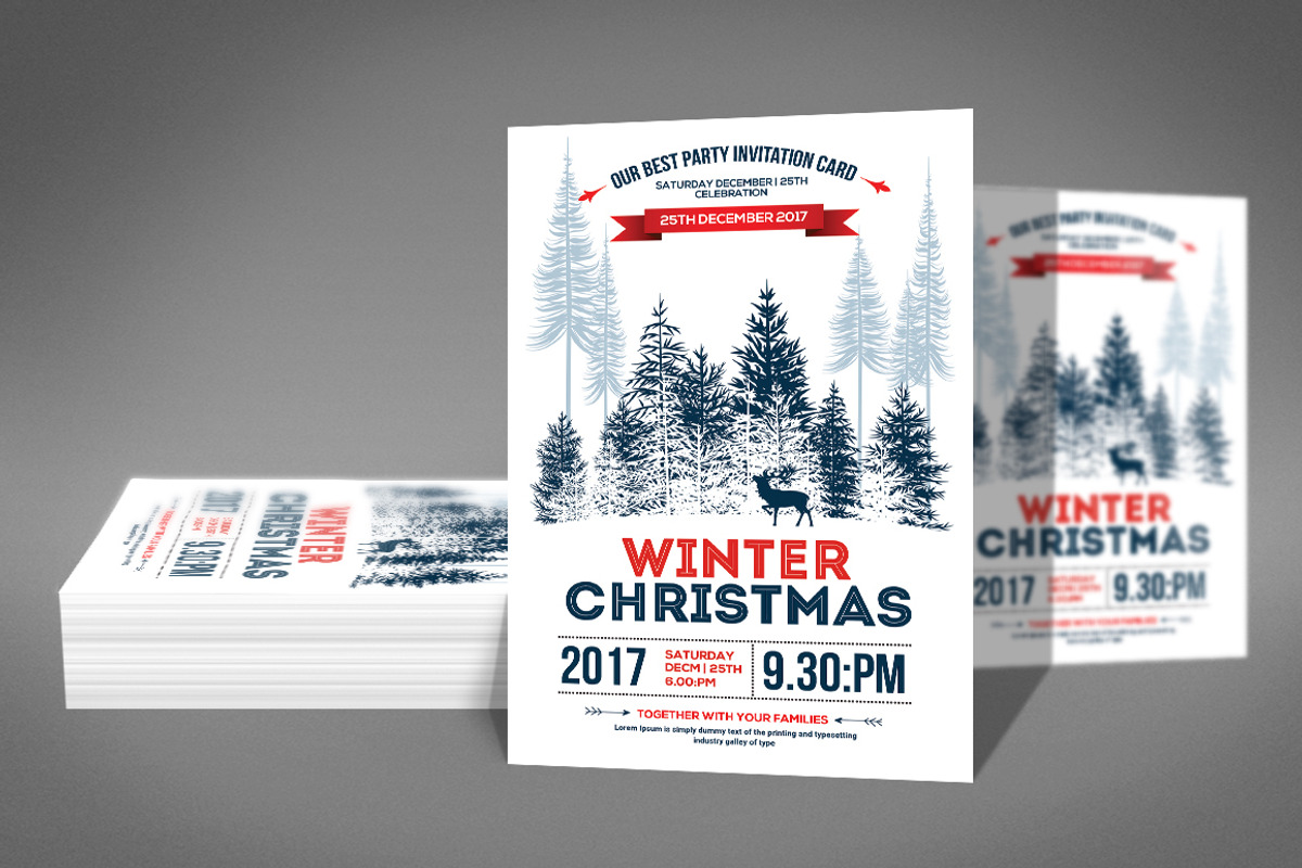 Minimal Christmas Winter Flyer, a Flyer Template by graphicforest (Photo 3 of 4)