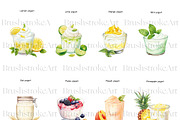 Watercolor Yogurt Clipart, Acai Bowl, a Food Illustration by BrushstrokeArtGB (Thumbnail 4 of 9)