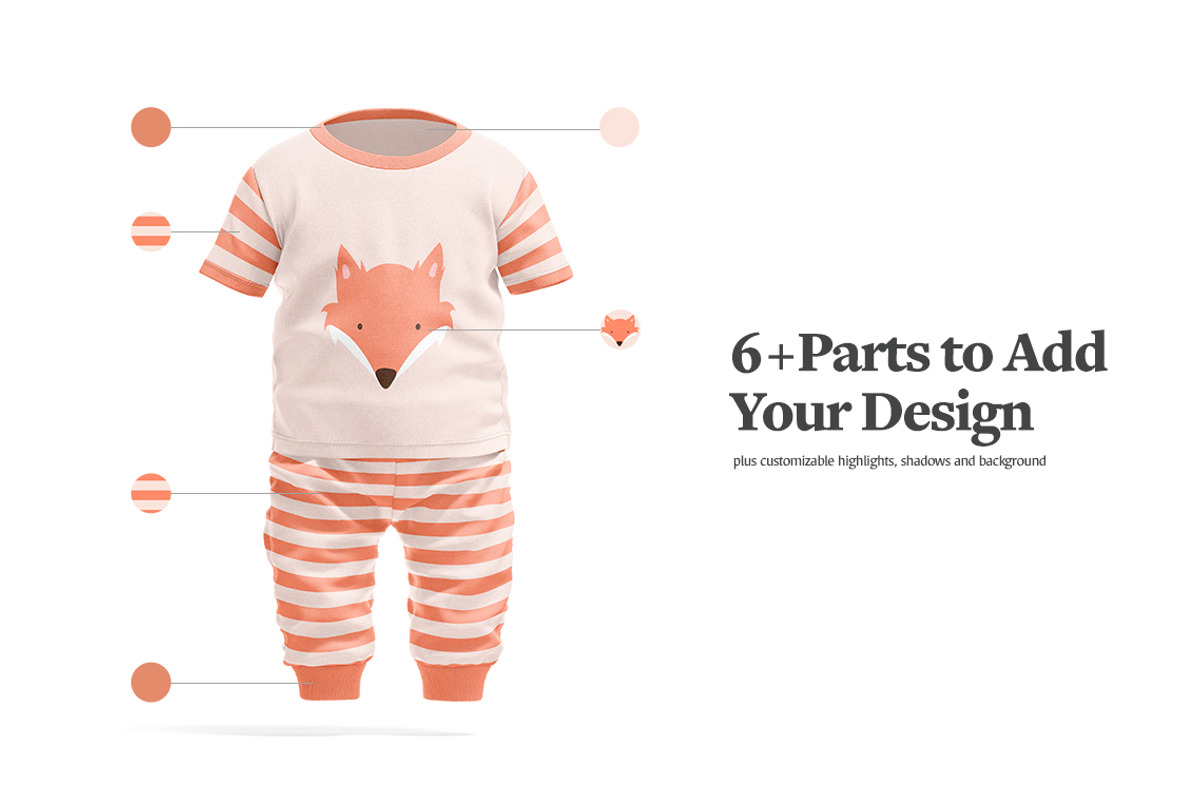 Baby Pajamas Mockups, an Apparel Mockup by rebrandy (Photo 3 of 10)