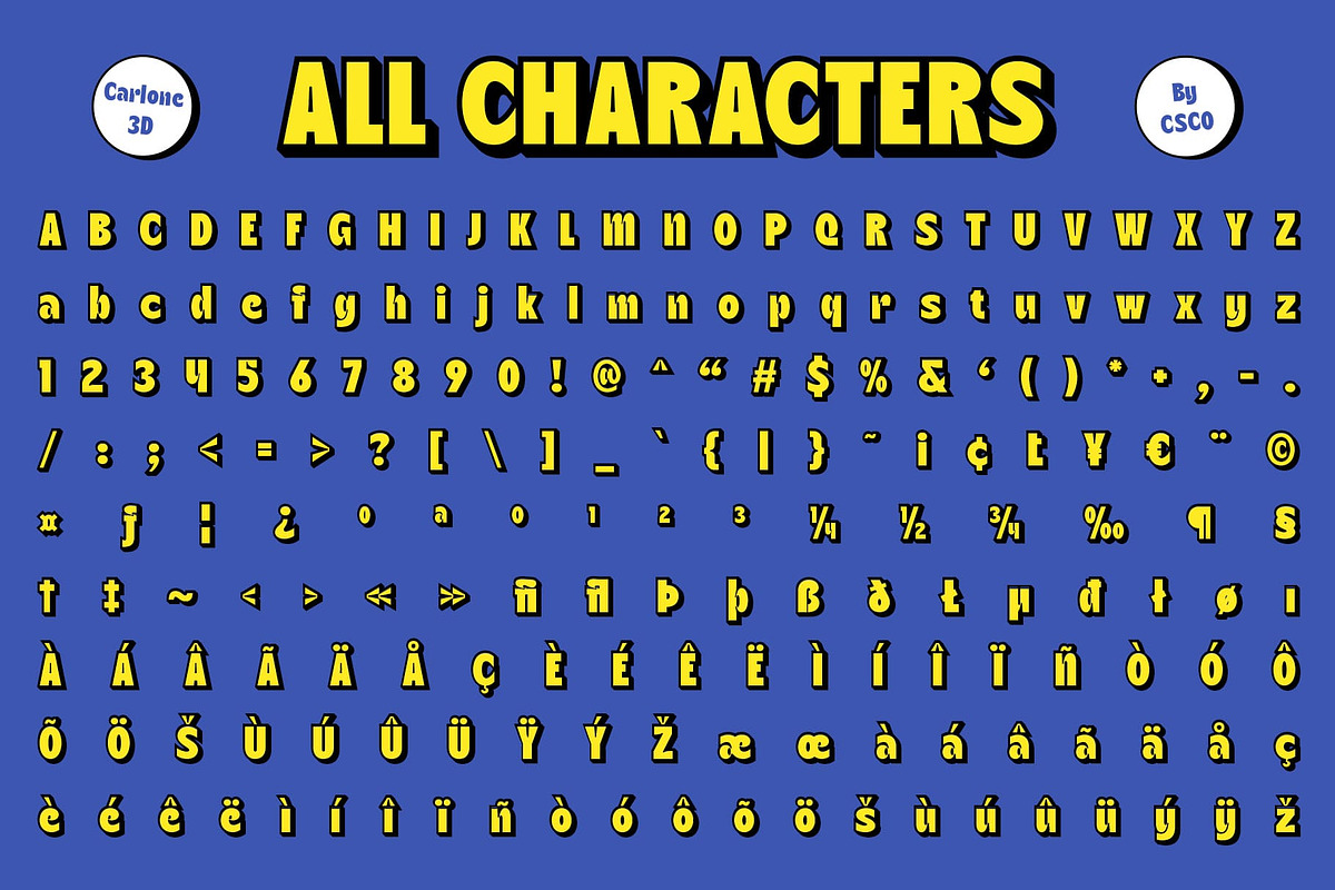 Carlone 3D, a Sans Serif Font by Craft Supply Co. (Photo 8 of 8)