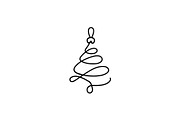 Abstract Spiral Line Christmas Tree, a Branding & Logo Template by Vectorium Studio (Thumbnail 1 of 2)