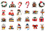 Watercolor Christmas Clipart, an Illustration by Designworld (Thumbnail 4 of 6)