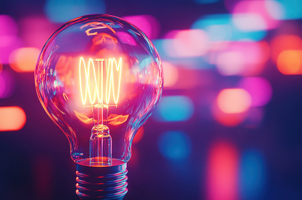 Glowing light bulb illuminated again, a Photo by Iftikhar Alam