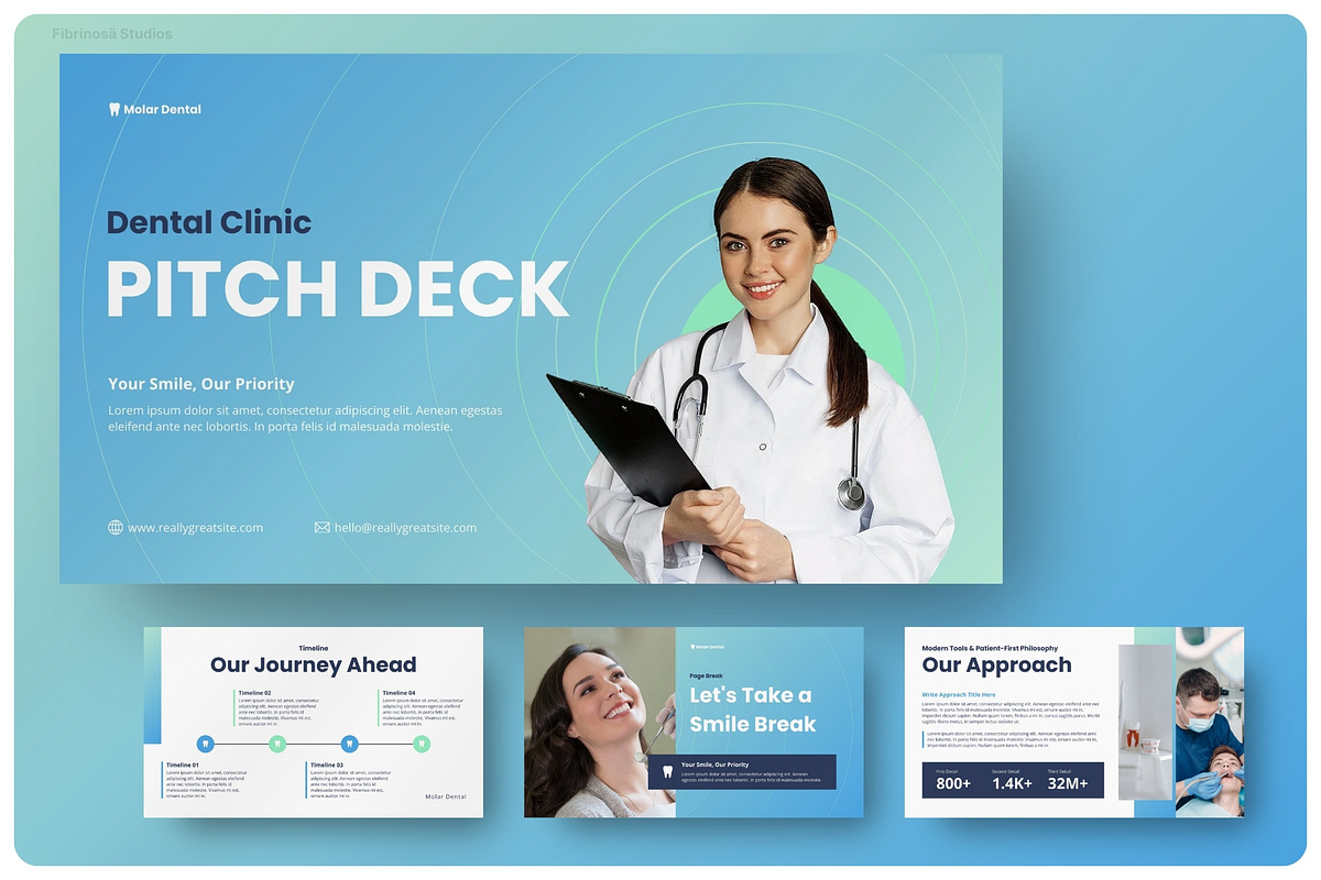 Dental Clinic Pitch Deck Keynote preview 2