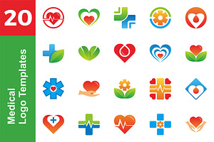 20 Logo Medical Template Bundle
