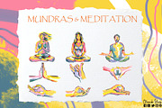 Meditation mudras hand painted, a Decorative Illustration by CpandoShop (Thumbnail 3 of 9)