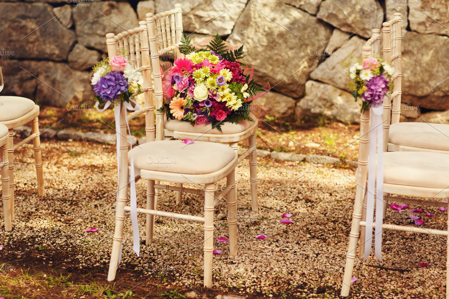 Luxury bouquet on a chair, an Arts & Entertainment Photo by IvashStudio