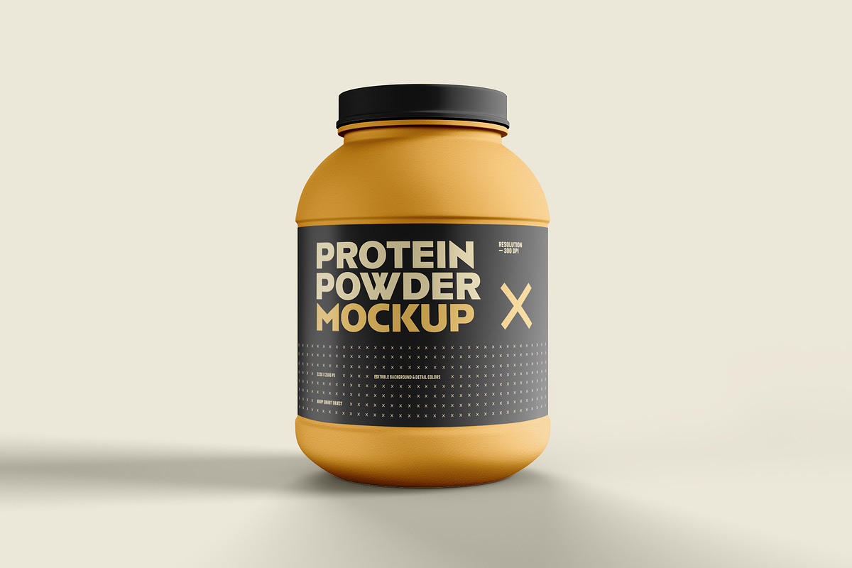 Food Supplement Plastic Jar Mockup, a Cups & Container Mockup by dpi (Photo 6 of 14)