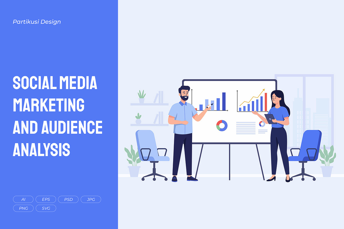 Social Media Marketing and Audience, a Work Illustration by Partikusi Design (Photo 1 of 3)