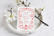 Pink Floral Frame Wedding Clipart, an Illustration by Jordyn Grace Design (Thumbnail 2 of 2)