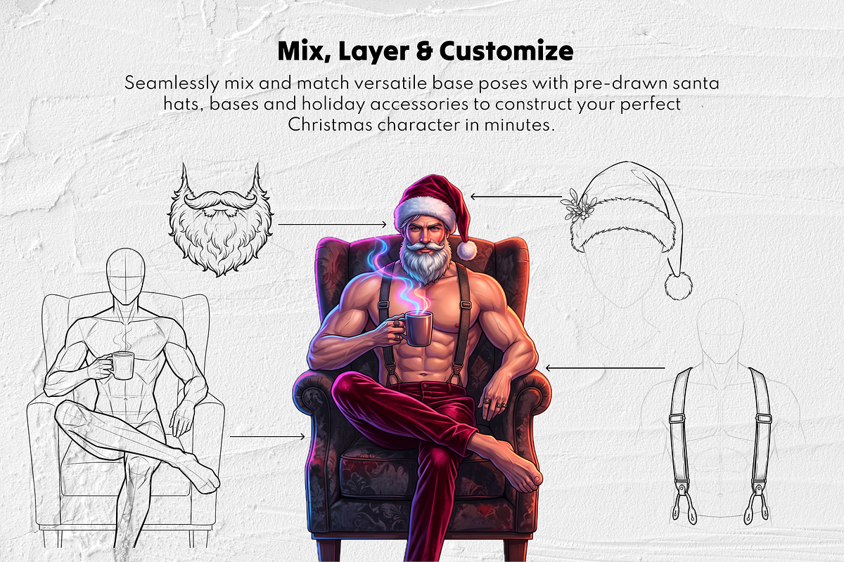 220 Hot Santa Bases, a Brush Add-On by Selentaori Studio (Photo 10 of 12)