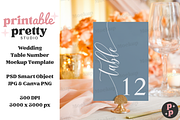 Blush Wedding Table Number Mockup, a Product Mockup by Printable Pretty Studio (Thumbnail 5 of 10)