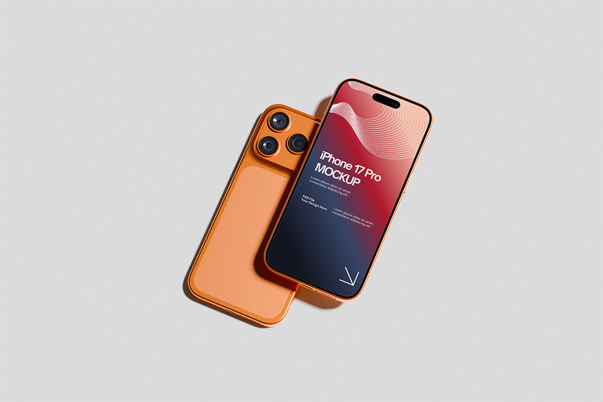 iPhone 17 Pro Mockup, an iPhone Mockup by HanaSaka_Studio (Photo 4 of 5)