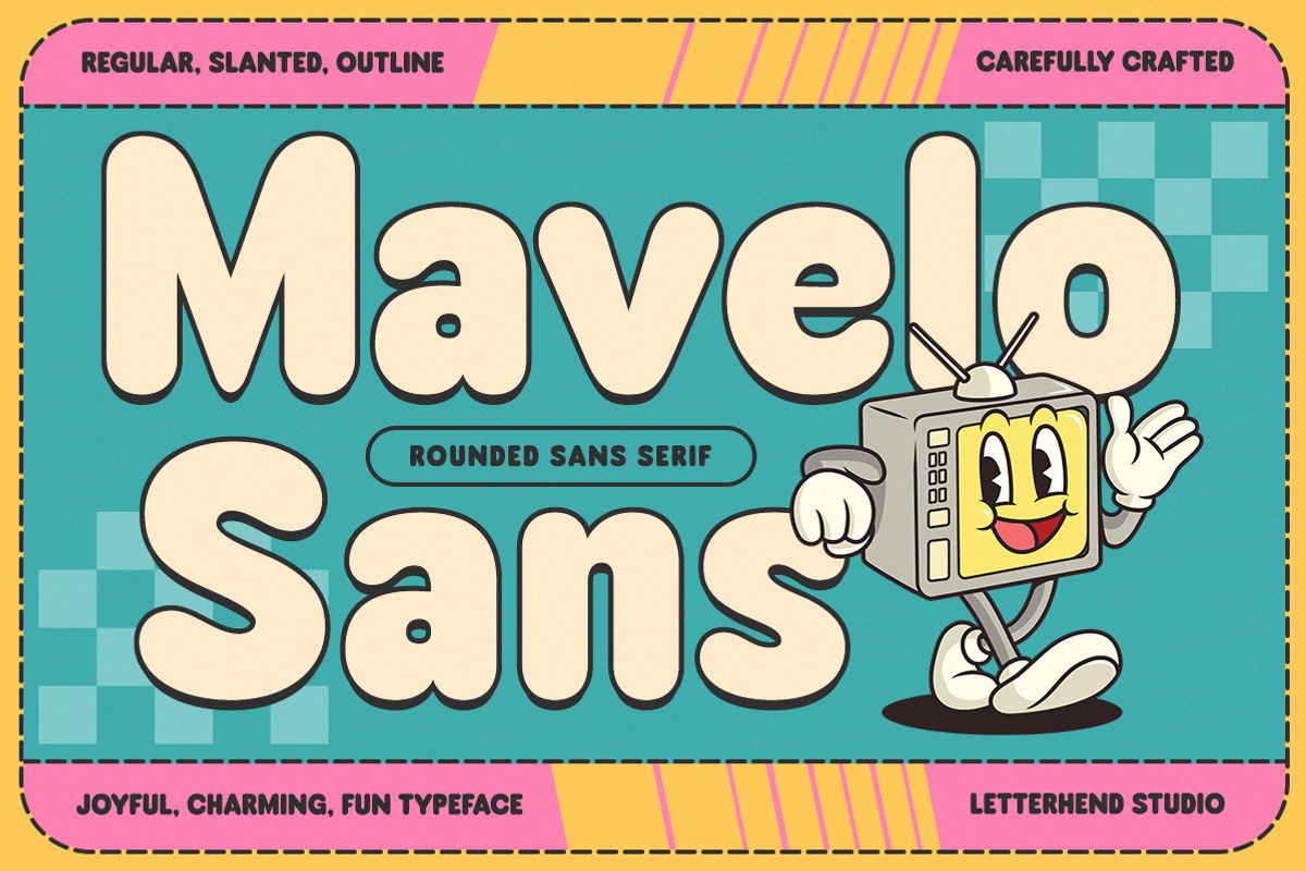 Mavelo Retro Sans Serif, a Sans Serif Font by Letterhend Studio (Photo 1 of 10)